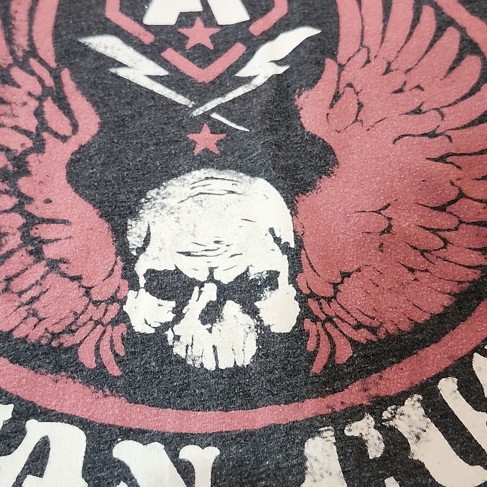 AFFLICTION AMERICAN CUSTOMS SKULL & WING GRAPHIC CREWNECK TEE-SHIRT XL - Picture 5 of 10